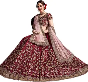 Gestickte ethnische Kleidung Pakistani sche schwere indische Bollywood Anarkali Hochzeits feier Kleid Salwar Kameez Anzug für Party Wear