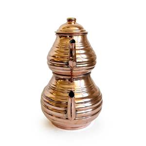 Bouilloire à thé en cuivre turque martelée à la main, ensemble de théière en cuivre classique de 600 ml, écologique, couleur cuivre, bois - Product Image 6