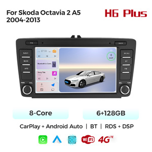 Lecteur audio multimédia pour voiture MEKEDE, FM, Car-play, <span class=keywords><strong>Android</strong></span> <span class=keywords><strong>Auto</strong></span>, WiFi, BT pour <span class=keywords><strong>Skoda</strong></span> <span class=keywords><strong>Octavia</strong></span> 2 A5 2004-2013, 8 pouces - Product Image 2