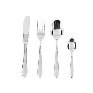 High-Grade Sleek Handle Stainless Steel 304 Corrosion Resistant Luxury Dining Flatware <b>Set</b> Business Gifts Mirrored Steel - Product Image 1