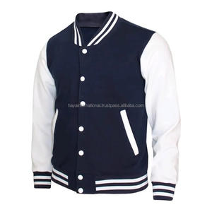 Chaqueta Varsity de Invierno Azul de Alta Calidad con Cuello Alto y Bordado Personalizado de Béisbol - Product Image 4
