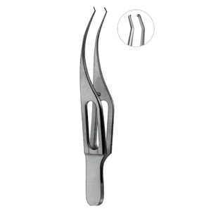 Venta al por mayor Colibri fórceps corneales estándar 1x2 dientes con plataforma de atado 0,4mm instrumentos quirúrgicos oftálmicos de acero inoxidable - Product Image 1