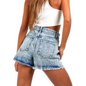 Gym Yoga Jogging Streetwear Women Shorts Casual High Quality Breathable Custom Design Women Acid Wash Shorts - Product Image 2