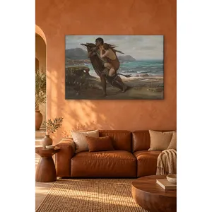 Fida Elihu Vedder Peinture sur toile représentant un pêcheur portant une sirène - Product Image 2