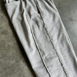 Custom Heavy <b>Weight</b> Casual Trouser Street Wear Sweatpants Custom Baggy Men Pants French Terry 100% Cotton for Winter - Product Image 4