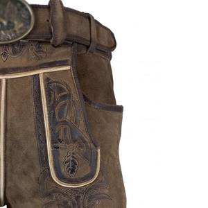 Mid Waist Best Quality Plus Size High Street Wear Lederhosen Leather Embroidered <b>Shorts</b> <b>Men</b> Clothing <b>Shorts</b> - Product Image 6