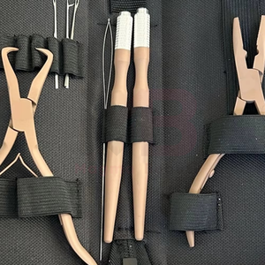 Kit de pinces pour extensions de cheveux, prix d'usine en gros, pinces pour extensions de cheveux en acier inoxydable avec crochet, ensemble d'extensions de cheveux - Product Image 2