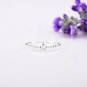 แหวนพลอยบุษราคัมสีขาวสำหรับผู้หญิงเครื่องประดับเงินสไตล์ Boho 925สเตอร์ลิงเงินแฮนด์เมดของขวัญสำหรับเธอ - Product Image 4