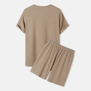 Conjunto de Dos Piezas de Alta Calidad para Hombre, Camiseta de Manga Corta de Poliéster de Secado Rápido para Otoño, Pantalones Cortos Transpirables, Hechos a Medida, para Uso Activo - Product Image 2