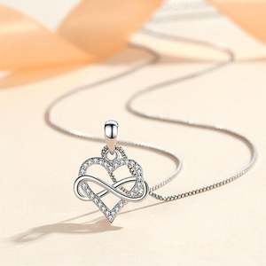 จี้สร้อยคอเงินแท้รูปหัวใจอินฟินิตี้ "You Complete Me" ของ Jeulia - Product Image 2