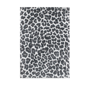 Alfombrillas de Baño y Ducha Nayali Color Ecru Gris Oscuro Plateado 60*100cm, Tejido Jacquard de Hilo de Algodón Reciclado con Estampado de Leopardo, Producción Personalizada - Product Image 2