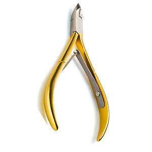 Beauty Nail Cuticle Nipper With Fine <b>Point</b> Sharp Blades Double Spring Half Gold Lap Joint Dead Skin <b>Remover</b> Nippers 4.5" - Product Image 1