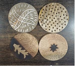 Posavasos de madera Característica ecológica Posavasos Accesorios de decoración de mesa Posavasos decorativo de madera para el hogar Lujo - Product Image 3