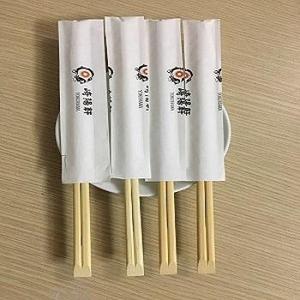 ตะเกียบไม้ไผ่แบบใช้แล้วทิ้งขนาด21 24ซม. พร้อมที่ใส่โลโก้ - Product Image 1