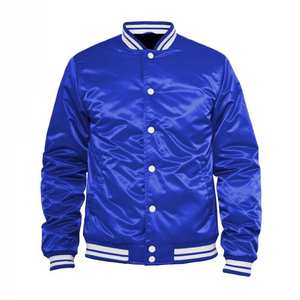 Satin Varsity Jacket Unisex Shiny Lightweight Varsity Style Streetwear Jacket para hombres y mujeres - Product Image 1