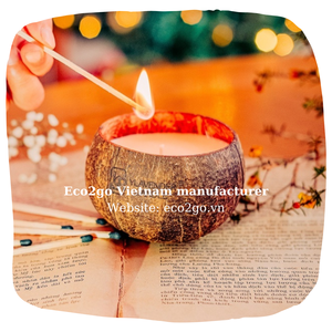 Cuenco de cáscara de coco de alta calidad para Vela, decoración del hogar de Pascua con logotipo láser personalizado directamente de Vietnam - Product Image 4