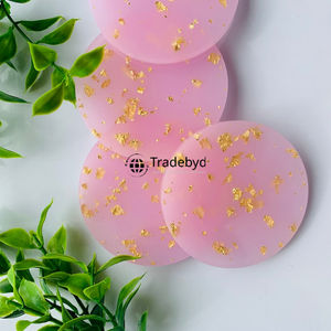 Premium <b>Resin</b> Coasters Elegant Handmade 4X4 Inches Square Drink Coaster Set for Dining & <b>Coffee</b> <b>Tables</b> Custom Colors Tradebyd - Product Image 1