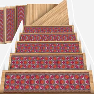 Alfombra Roja, Diseño Étnico, Moderna, Antideslizante, Alfombra Impresa en 3D, Goblen - Product Image 2