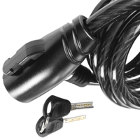 Antivol de vélo haute sécurité durable ABA ARV-B007, clé à fossettes, en acier et alliage de zinc, fabriqué à Taïwan, 360g, 12mm x 48 pouces