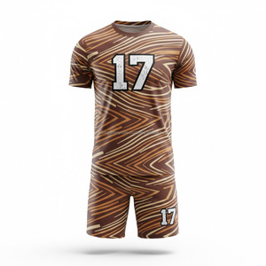 Uniforme de Fútbol Sublimado Personalizado 100% Poliéster, Camiseta de Fútbol con Rayas, Transpirable, de Secado Rápido, Ropa Deportiva para Entrenamiento de Equipo - Product Image 6