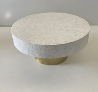 Fantaisie vente chaude incrustation d'os Table basse ronde meubles de luxe incrustation d'os Table centrale meubles de maison décor à la maison Table d'appoint