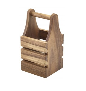 <b>Kitchen</b> Utensil Holder Acacia Wooden <b>Caddy</b> Multiple Compartment Flatware Storage <b>Caddy</b> Supplier at Wholesale Price - Product Image 3