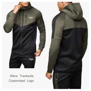 Ensemble de survêtement pour homme avec fermeture à cordon de serrage, personnalisable en gros, respirant, à capuche, pour l'hiver, veste et pantalon de jogging - Product Image 2