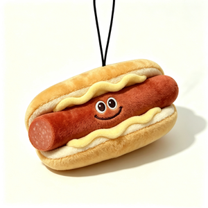 Customized Hot Dog Plush Pouch PP Cotton Filling Hot-Dog-Shaped Plush Coin <b>Purse</b> Fast-Food-Themed Unisex Halloween Plush Zipper - Product Image 3