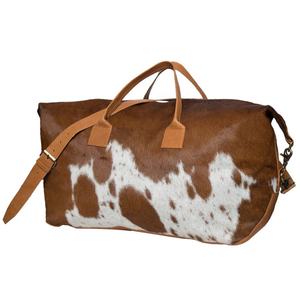 Best Seller Wholesale Bohemian Cowhide Genuine Leather Custom Floral Duffle <b>Bag</b> with Tassel Hand Tooling for <b>Women</b> <b>Travel</b> - Product Image 1
