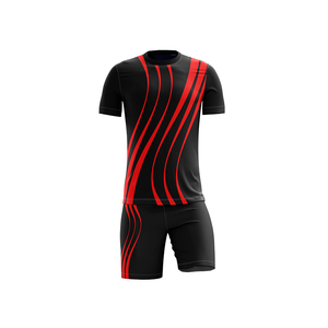 <b>Light</b> Weight Comfortable Men Sports Wear American Football Uniform Black Shirt and Pant Soccer Uniform <b>Cheap</b> Price - Product Image 2