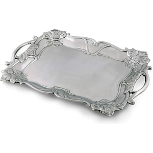 Elegante Bandeja Ovalada de Metal Blanco con Borde Festoneado y Adorno de Cuentas, Bandeja Grande para Servir, Vajilla Clásica para la Cocina, Decoración para la Cena, en Oferta - Product Image 4