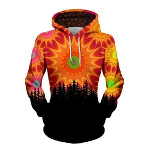 Venta al por mayor sublimación pulóver Logotipo de impresión de gran tamaño con capucha personalizado Puff sudadera personalizada hombres sudaderas con capucha - Product Image 3