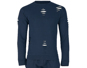 Haute qualité prix de gros pull sur mesure en détresse survêtement dernière mode Streetwear hommes en détresse survêtement - Product Image 2