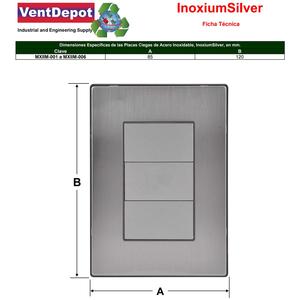 Plaque vierge, MXIIM-002, 2 pièces, Plaque vierge, Argent, Acier inoxydable/PC. - Product Image 4