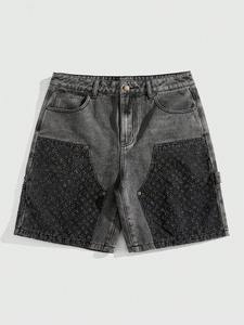 Pantalones Cortos Vaqueros para Hombre, Diseño Único, Colores Claros, Estilo Urbano, Lavado Medio, Precio Económico - Product Image 3