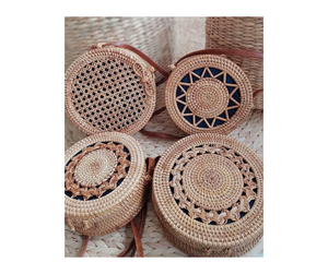 Bolso de mimbre natural duradero y elegante para mercados de moda al por mayor y al por menor/bolso de mimbre hecho a mano de proveedores de Vietnam - Product Image 1