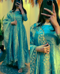 Diseñador indio de Bollywood Trend Setter Fancy Ethnic Wear Salwar Suit Último Exclusivo Precioso Impresionante Ropa de novia Ropa de fiesta - Product Image 1