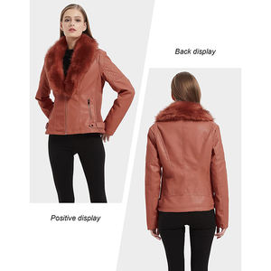 Chaqueta OEM de tela de alta calidad para mujer de invierno personalizada a prueba de viento para mujer con chaqueta de piel - Product Image 6