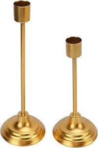 Ensemble bougeoirs vintage en métal, chandeliers élégants à longue tige et bocaux pour table à manger, décoration de la maison, lanternes élégantes - Product Image 4