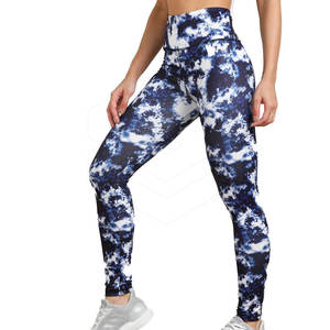 Leggings de Yoga de Alta Calidad con Logotipo Personalizado, Leggings Ajustados Sublimados para Mujer - Product Image 1