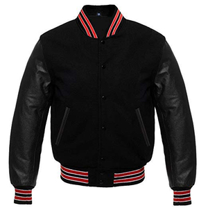 Vestes d'université de haute qualité à prix de gros pour hommes col montant en laine CollegeBaseballjacket pour hommes DDP Shipping - Product Image 5