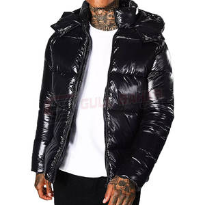 แจ็กเก็ตปลาปักเป้าพร้อมซิปสำหรับผู้ชาย, เสื้อแจ็คเก็ตขนแกะคอตั้งสไตล์สตรีทไฮ - Product Image 1