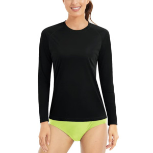 Meilleures ventes : Rashguard de natation une pièce à manches longues pour femme, léger, élastique, de haute qualité, avec logo personnalisé, en Spandex/Polyester - Product Image 3