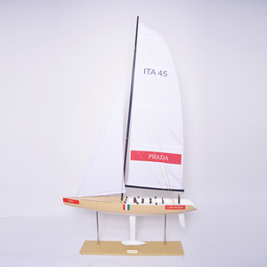 Fabriqué à la main 79Lx15Wx132.1H cm Luna Rossa voilier modèle cèdre en bois décor nautique pour la décoration de la maison ou article cadeau - Product Image 1