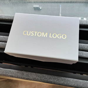 Caja con tapa magnética Cajas de embalaje y envío Rectángulo Marrón Blanco y Negro Caja de regalo de color 14cm * 12cm * 4cm - Product Image 4