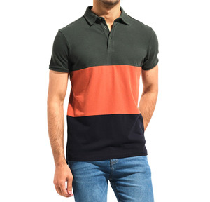 Cuello vuelto Tela de malla transpirable Servicio OEM Alta calidad Personalizado Tallas grandes Hombres Polos Tela de Jersey bordada - Product Image 2
