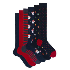 Set di 6 Paia di Calzini Caldi in Cotone con Motivi Festivi per Uomo, Regalo di Natale per la Stagione Invernale - Product Image 3