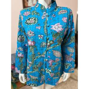 La mayoría de las ventas indio hecho a mano Kantha edredón Kimono chaqueta para mujer Midi longitud lavable cintura Natural - Product Image 3