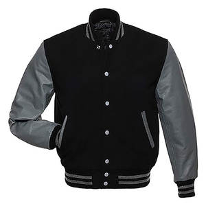 แจ็คเก็ตบอมเบอร์คอลเลตเตอร์ผ้าฝ้ายสีแดงเสื้อแจ็กเก็ตสำหรับผู้ชาย - Product Image 5