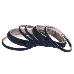 ชุดเครื่องประดับอินเดียสำหรับผู้หญิงสร้อยข้อมือคริสตัล CZ สีฟ้าชุดกำไลข้อมืออินเดียสำหรับเจ้าสาว - Product Image 6